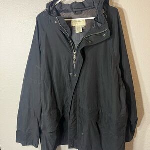Eddie Bauer Men's Black Raincoat